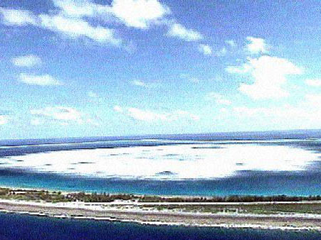 Atombombentest vor dem Fangataufa-Atoll nahe dem Mururoa-Atoll im Südpazifik