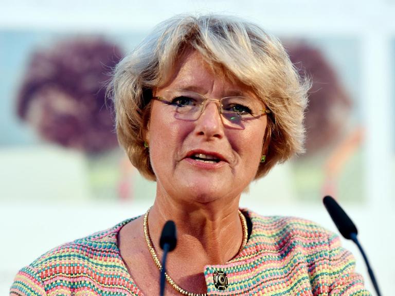 Monika Grütters (CDU), Staatsministerin für Kultur und Medien, spricht am 23.08.2017 in Berlin bei der Eröffnung des Festivals "Pop-Kultur".