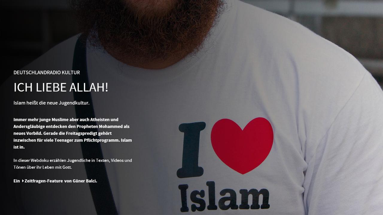 Klicken Sie auf das Bild, um das multimediale Feature "Ich liebe Allah!" zu starten.