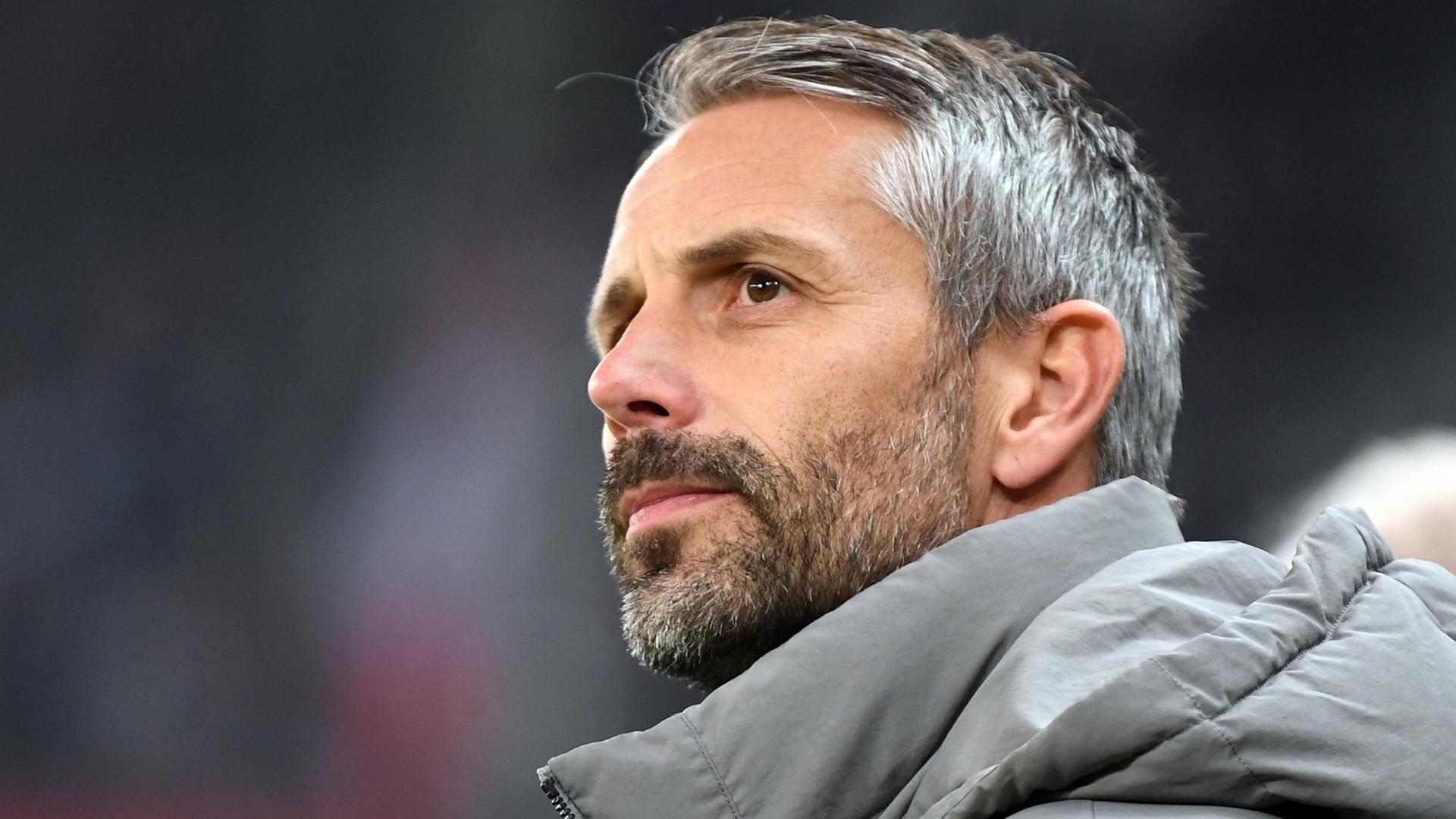 Trainer Marco Rose bei einem Fußball-Spiel. Trainer Marco Rose bei einem Fußball-Spiel.