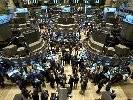 Blick aufs Parkett der New Yorker Börse Blick aufs Parkett der New Yorker Börse