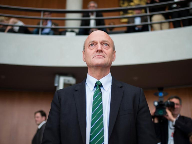 BND-Präsident Gerhard Schindler im Saal des NSA-Untersuchungsausschusses