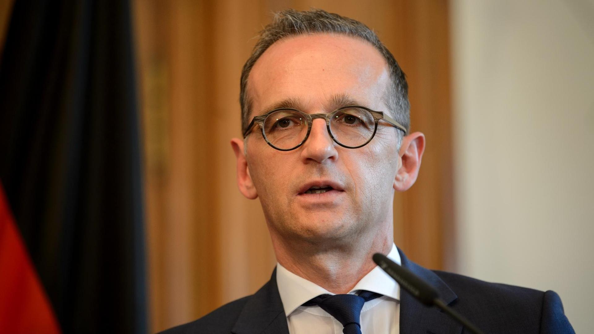 Außenminister Heiko Maas (SPD) spricht in der Villa Borsig Außenminister Heiko Maas (SPD) spricht in der Villa Borsig
