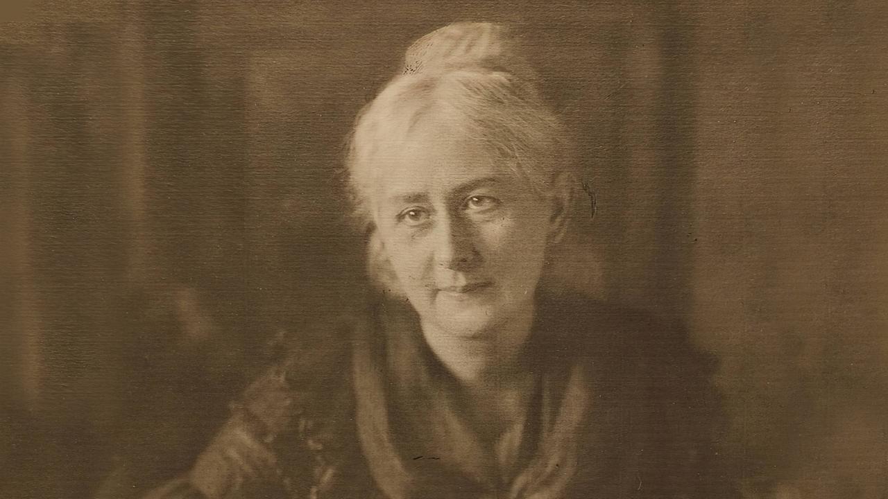 Gabriele Reuter in einer Chlorobromid-Aufnahme von Rudolph Dührkoop (1907) (Ausschnitt) Gabriele Reuter in einer Chlorobromid-Aufnahme von Rudolph Dührkoop (1907) (Ausschnitt)
