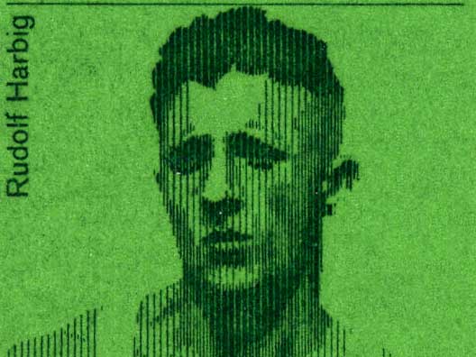 Briefmarke zeigt Rudolf Harbig. Briefmarke zeigt Rudolf Harbig.