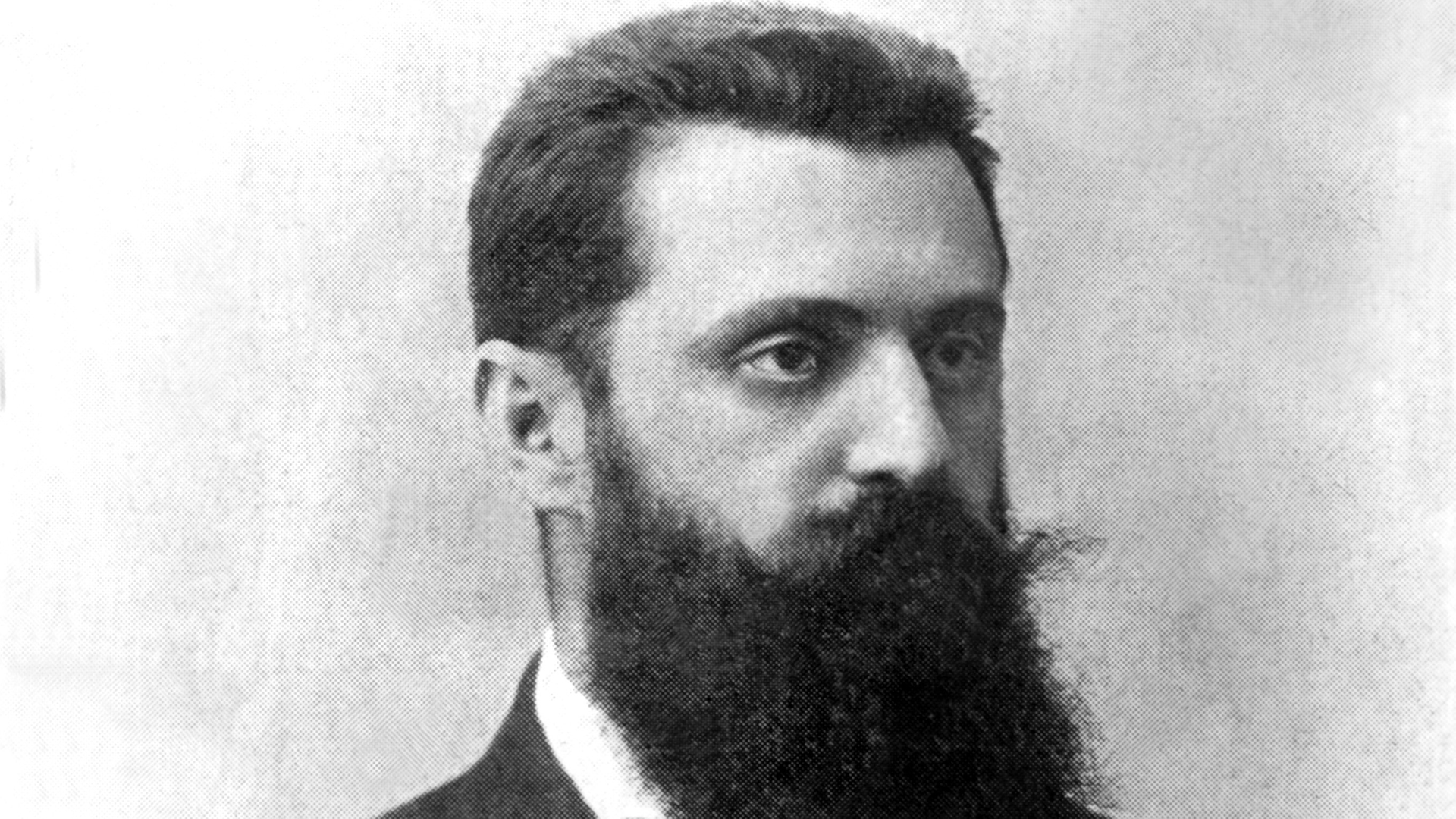 Der Begründer des politischen Zionismus ("Der Judenstaat", 1896), Dr. Theodor Herzl (undatiert). Der Begründer des politischen Zionismus ("Der Judenstaat", 1896), Dr. Theodor Herzl (undatiert).