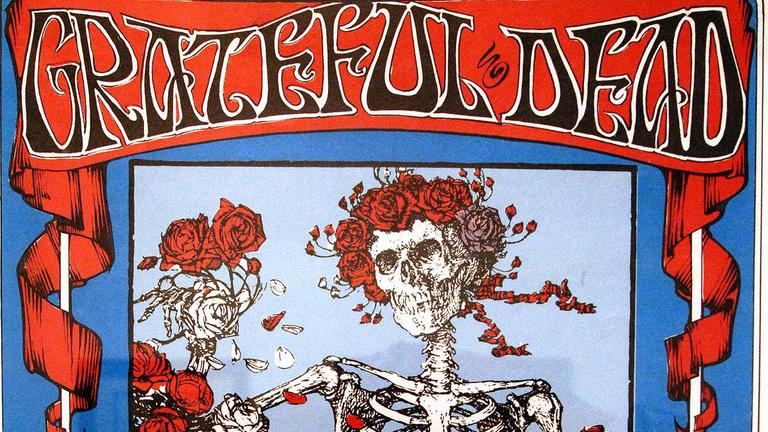 Ausschnitt eines Posters der Band Grateful Dead Ausschnitt eines Posters der Band Grateful Dead