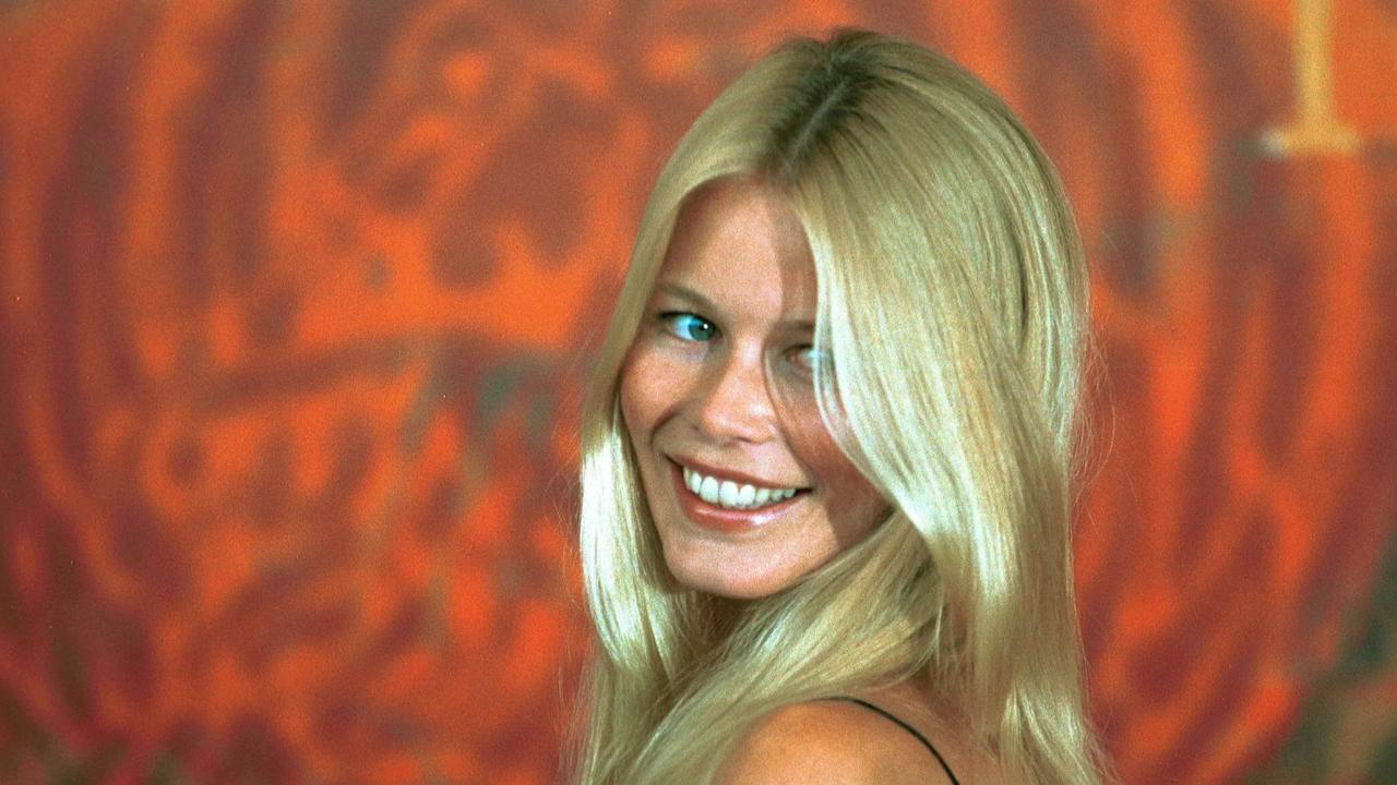 Porträt des blonden Topmodels Claudia Schiffer, 1980. Porträt des blonden Topmodels Claudia Schiffer, 1980.