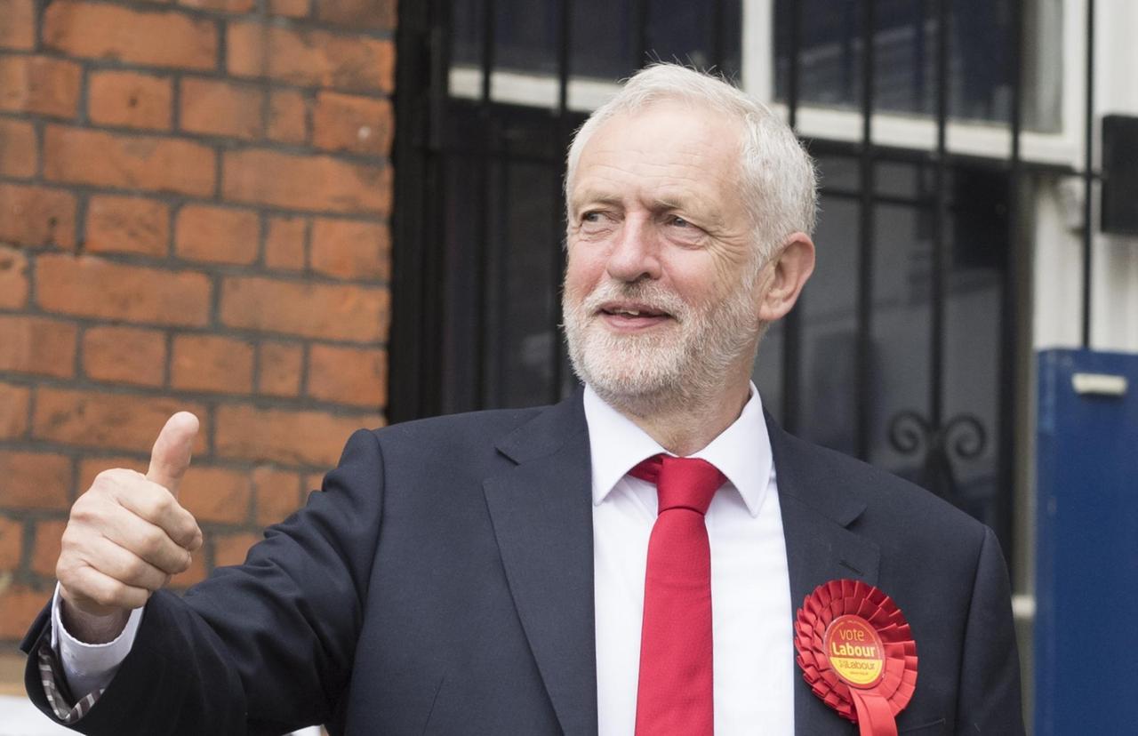 Jeremy Corbyn, Vorsitzender der britischen Labour Party, während einer Wahlkampf-Veranstaltung