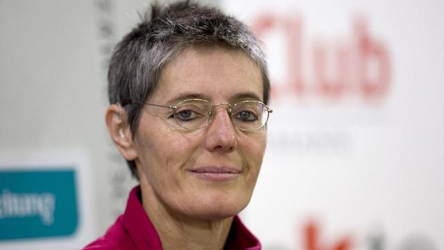 Die Buchautorin, Petra Morsbach, bei der Buchpräsentation "Der Cembalospieler", aufgenommen am 18.10.2008 auf der Buchmesse in Frankfurt am Main.