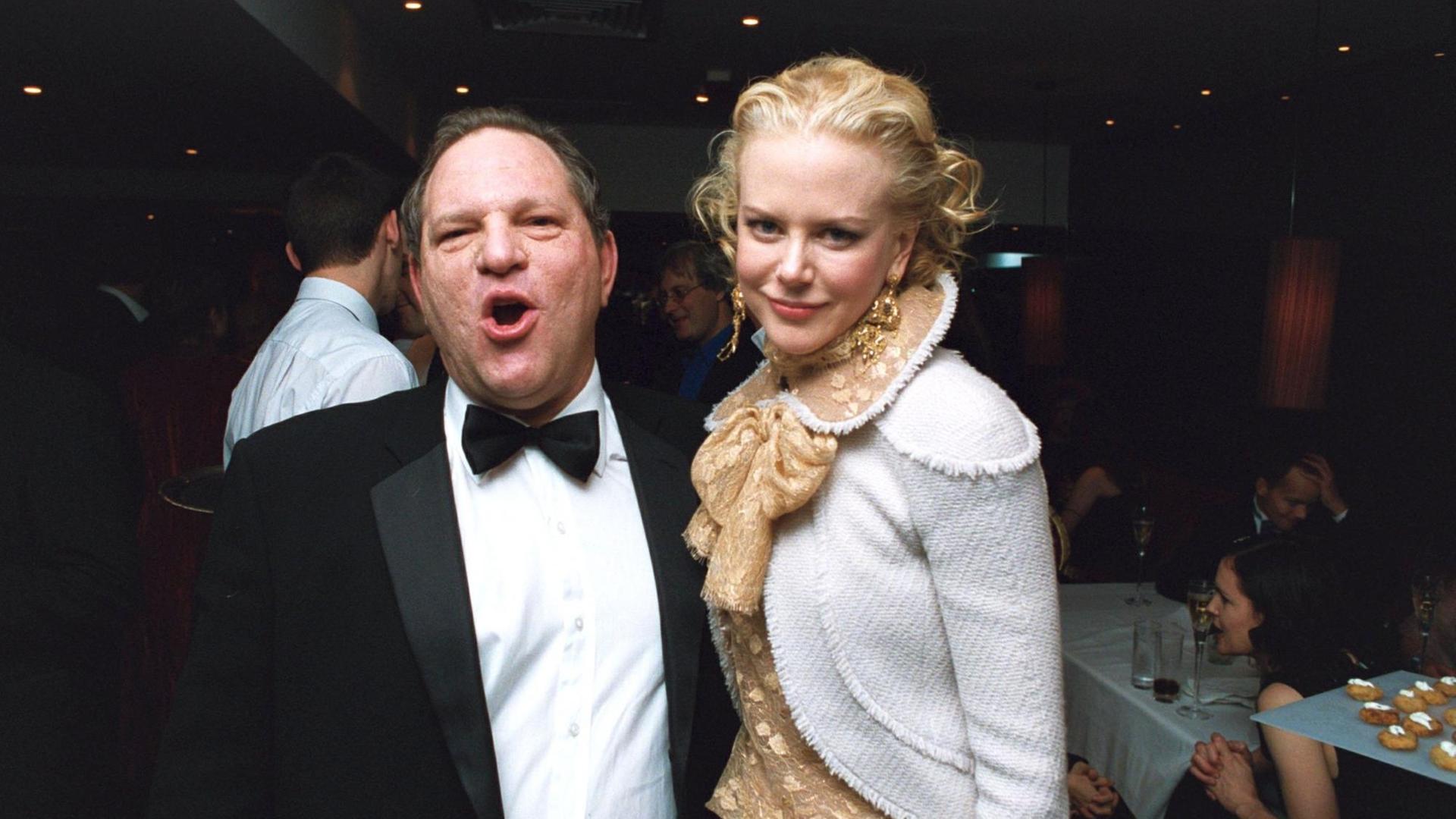 Szene aus der Dokumentation über Harvey Weinstein. Szene aus der Dokumentation über Harvey Weinstein.