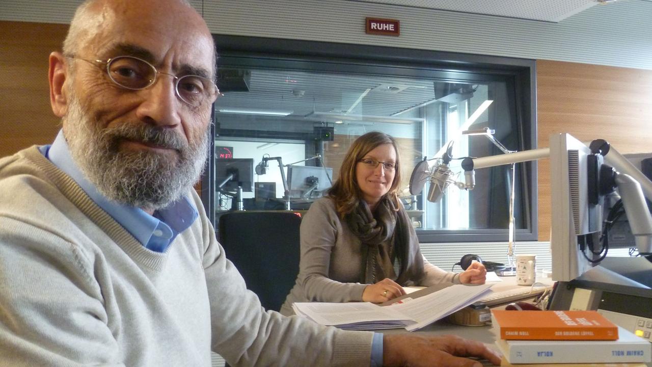 Chaim Noll im Gespräch mit der Moderatorin Katrin Heise Chaim Noll im Gespräch mit der Moderatorin Katrin Heise
