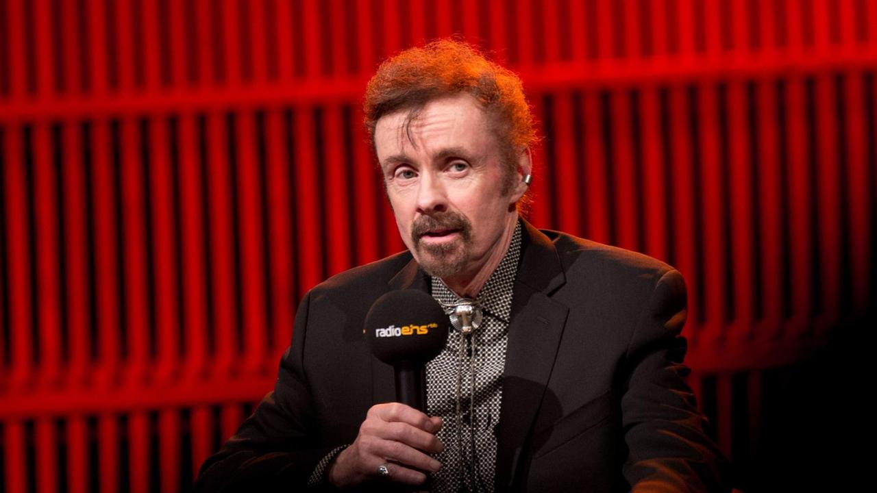 US-Kultautor T.C.Boyle stellt 2015 in Berlin in einer Weltpremierenlesung seinen neuen Roman "Hart auf Hart" vor.