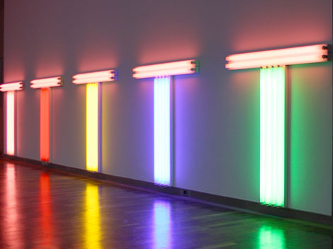 Dan Flavin: Untitled (to Don Judd, colorist), 1-5, 1985 in der Kunsthalle Bielefeld Dan Flavin: Untitled (to Don Judd, colorist), 1-5, 1985 in der Kunsthalle Bielefeld