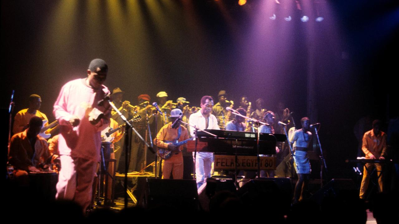 Fela Kuti und Band Mitte der 1980er-Jahre.
