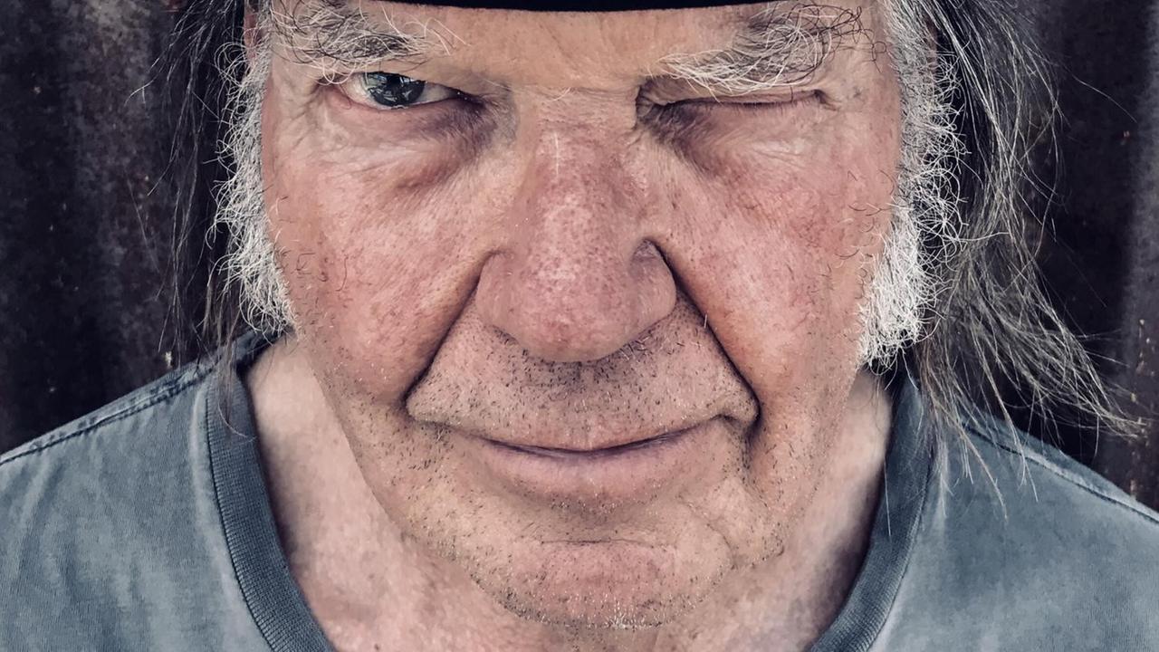 Nahaufnahme von Neil Young Nahaufnahme von Neil Young