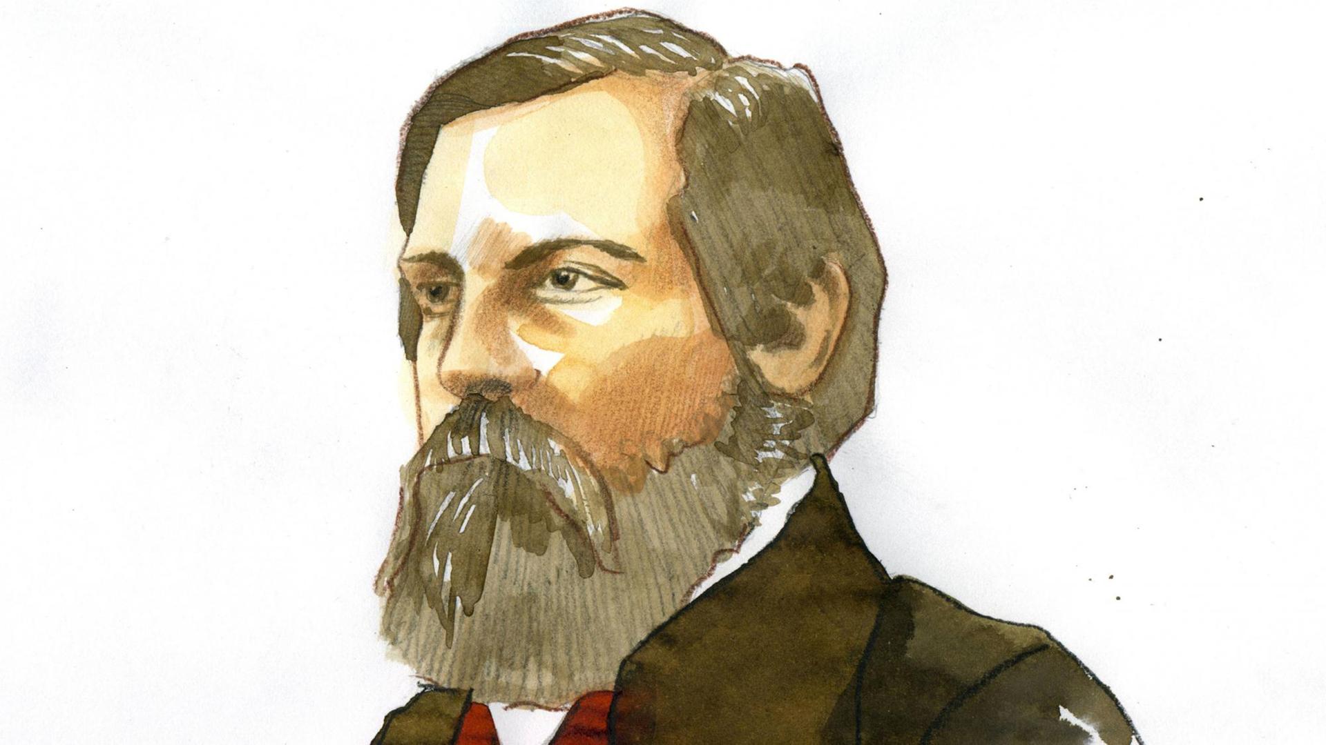 Porträt von Friedrich Engels Porträt von Friedrich Engels
