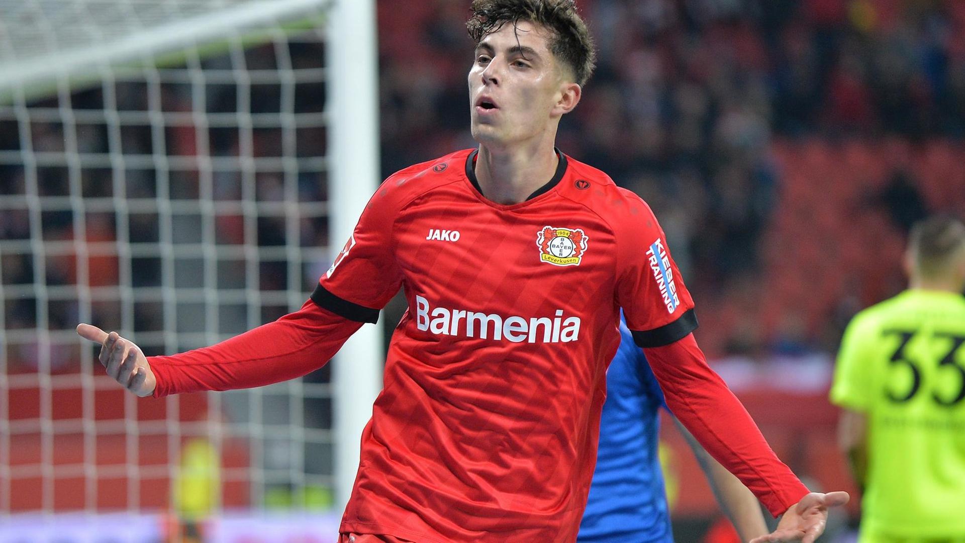 Kai Havertz jubelt nach einem Tor. Kai Havertz jubelt nach einem Tor.