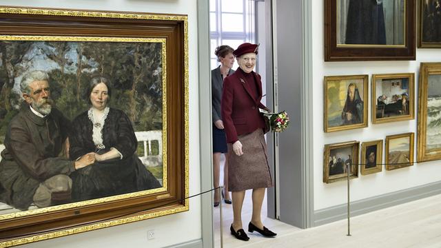 Königin Margrethe von Dänemark bei der Eröffnung des renovierten Skagen Museum Of Art im Februar 2016