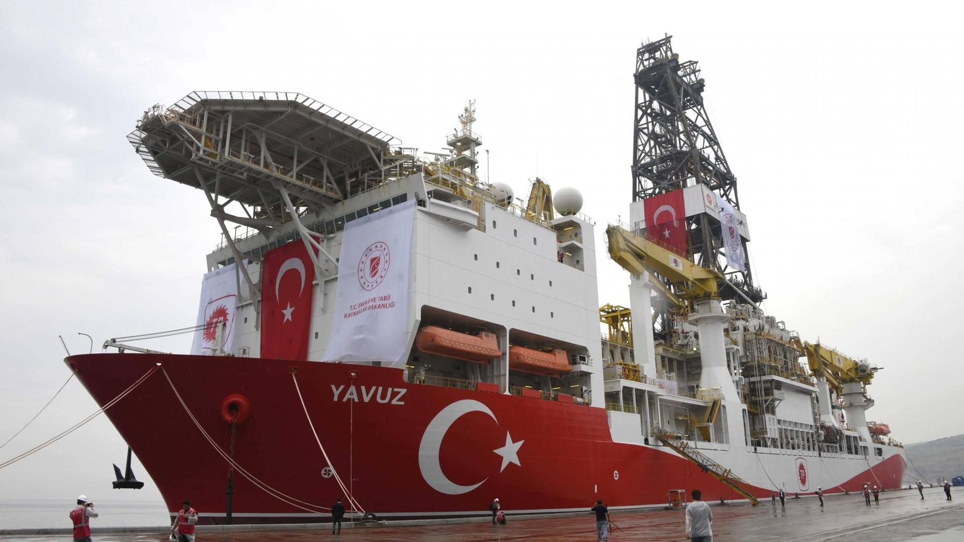 Das türkische Bohrschiff Yavuz Das türkische Bohrschiff Yavuz