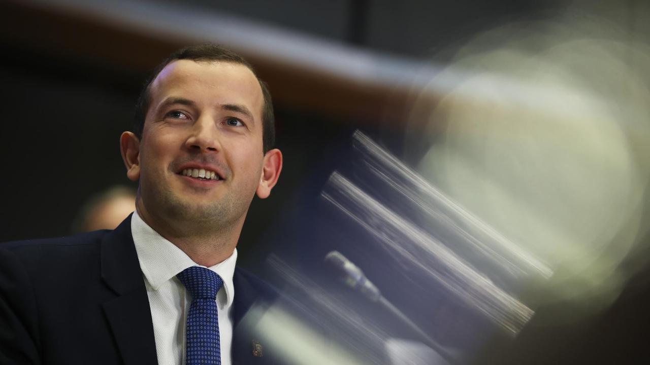 Der designierte litauische EU-Kommissiar für Umwelt und Ozeane, Virginijus Sinkevicius, vor einer Anhörung im EU-Parlament in Brüssel Der designierte litauische EU-Kommissiar für Umwelt und Ozeane, Virginijus Sinkevicius, vor einer Anhörung im EU-Parlament in Brüssel