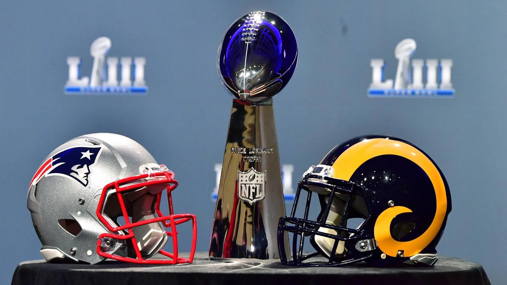 In Atlanta treffen die New England Patriots und die Los Angeles Rams im Super Bowl LIII aufeinander. In Atlanta treffen die New England Patriots und die Los Angeles Rams im Super Bowl LIII aufeinander.