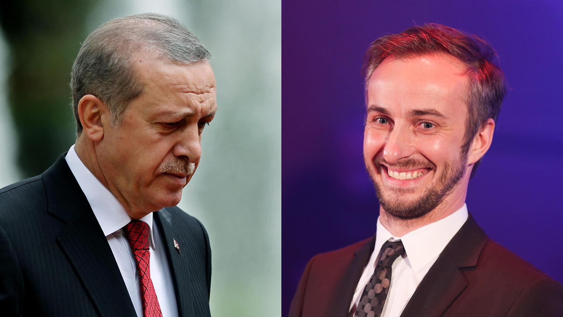 Collage: der türkische Präsident Recep Tayyip Erdogan und Moderator Jan Böhmermann Collage: der türkische Präsident Recep Tayyip Erdogan und Moderator Jan Böhmermann