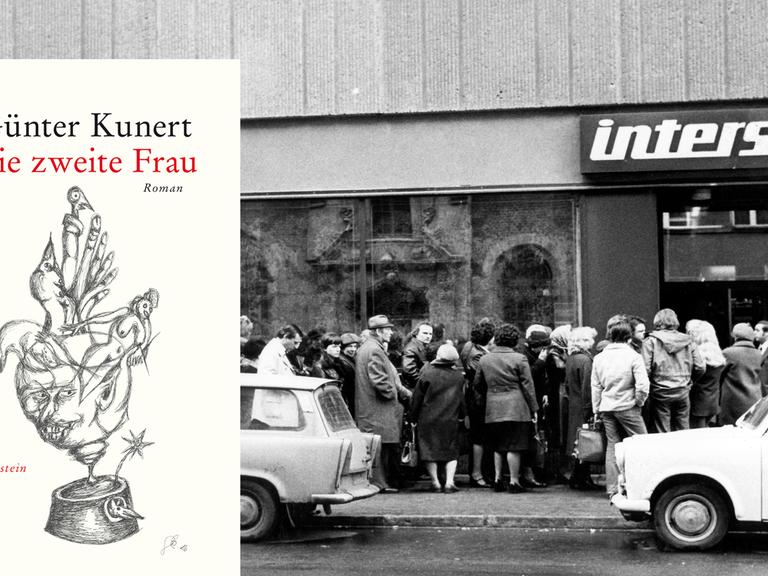 Lange Schlangen bilden sich am 5. April 1979 vor einem Ostberliner Intershop-Laden nach der Bekanntgabe, daß DDR-Bürger dort ab dem 16.4.1979 nicht mehr mit West-Geld, sondern nur noch mit Gutscheinen einkaufen können.
