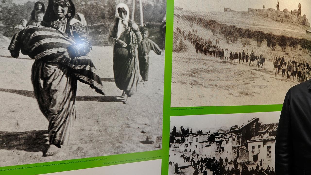 Fotos in einer Ausstellung über die Verfolgung der Armenier im Lepsius-Haus in Potsdam Fotos in einer Ausstellung über die Verfolgung der Armenier im Lepsius-Haus in Potsdam