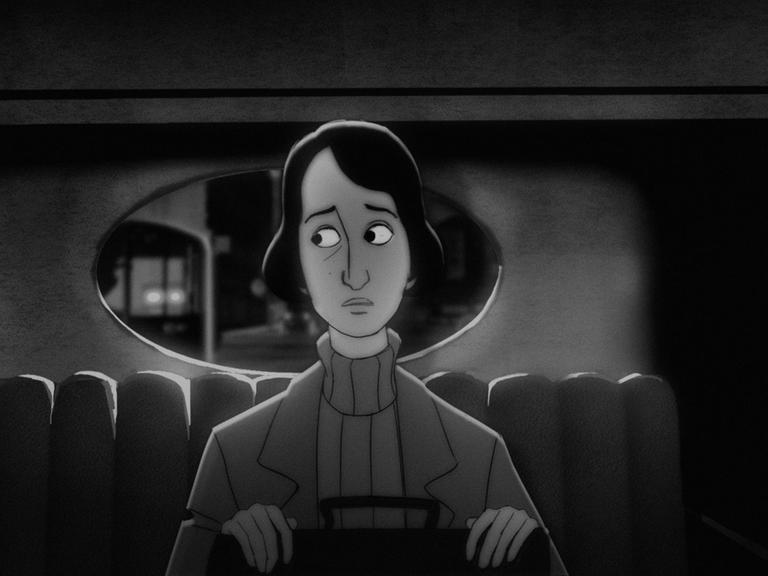 Die Fotografin und KGB-Agentin Edith Tudor-Hart als Animationsfigur im Dokumentarfilm "Auf Ediths Spuren" von Peter Stephan Jungk