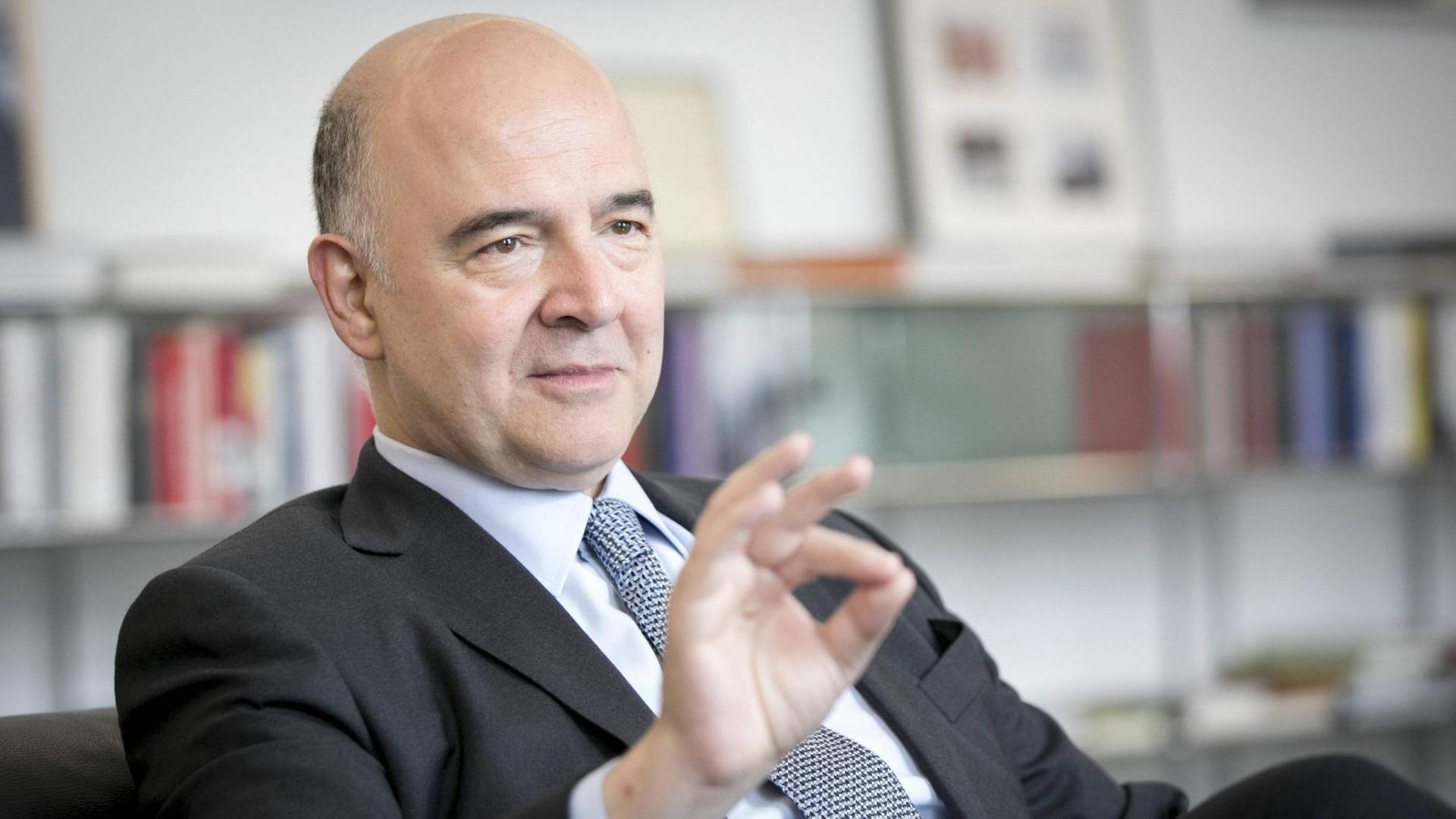 EU-Wirtschafts und -Währungskommissar Pierre Moscovici 2017 in Berlin EU-Wirtschafts und -Währungskommissar Pierre Moscovici 2017 in Berlin