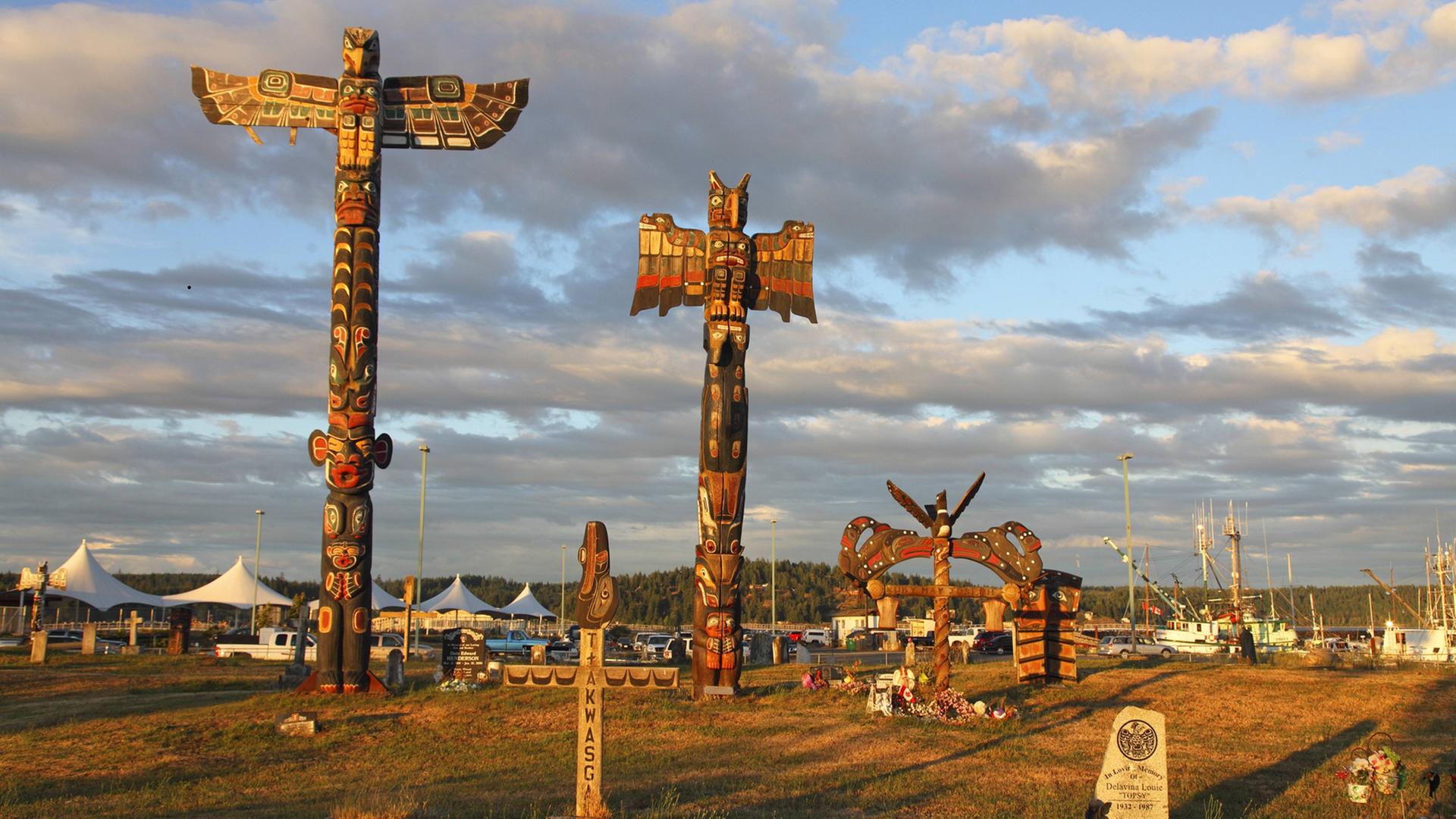 Indianerfriedhof auf Vancouver Island in Kanada