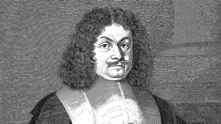 Ein zeitgenössiches Porträt des deutschen Dichters Andreas Gryphius (1616-1664). Ein zeitgenössiches Porträt des deutschen Dichters Andreas Gryphius (1616-1664).