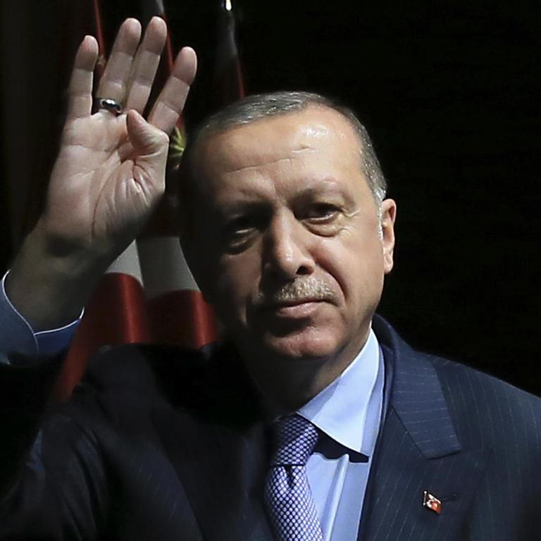 Der türkische Präsident Recep Tayyip Erdogan bei einer Wahlkampfveranstaltung in Ankara