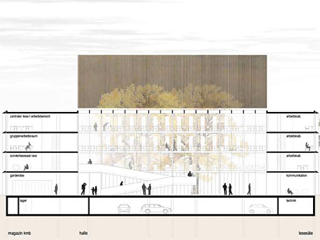 Der Siegerentwurf des Architektenbüros Waechter + Waechter aus Darmstadt für den Neubau des Kölner Stadtarchivs Der Siegerentwurf des Architektenbüros Waechter + Waechter aus Darmstadt für den Neubau des Kölner Stadtarchivs
