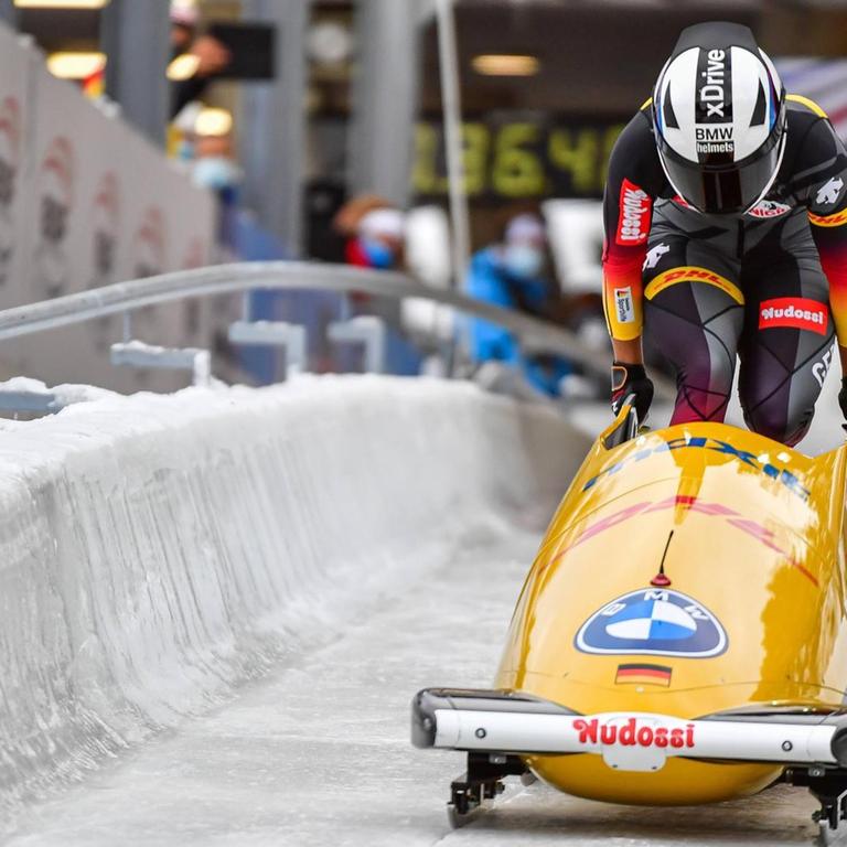 Mariama Jamanka beim Monobob-Weltcup in Innsbruck im Dezember 2020.
