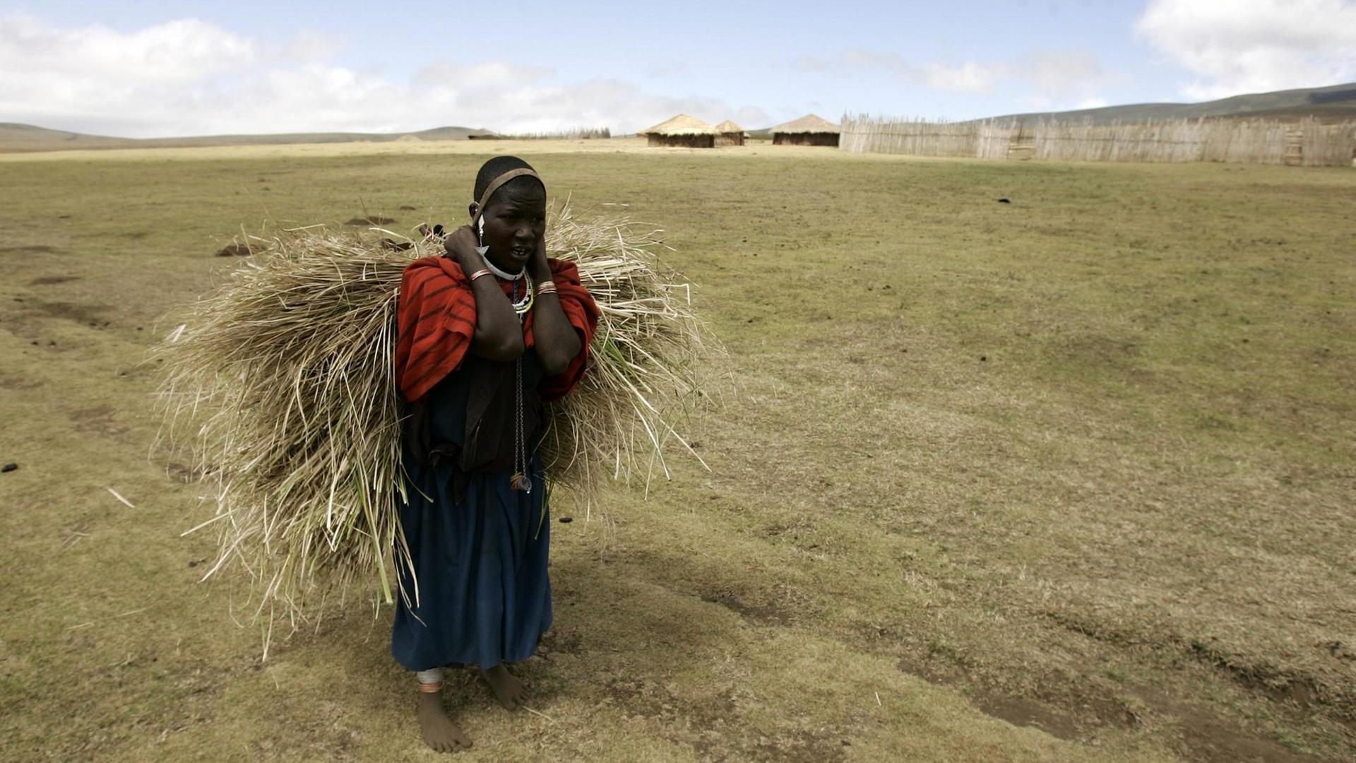 Eine Massai im Norden Tansanias Eine Massai im Norden Tansanias