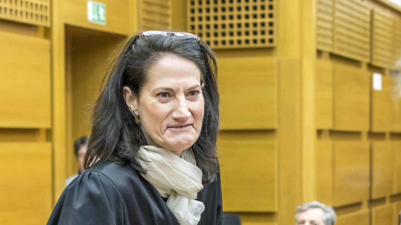 Die Anwältin Angela Furmaniak in einem Leipziger Gerichtssaal. Die Anwältin Angela Furmaniak in einem Leipziger Gerichtssaal.