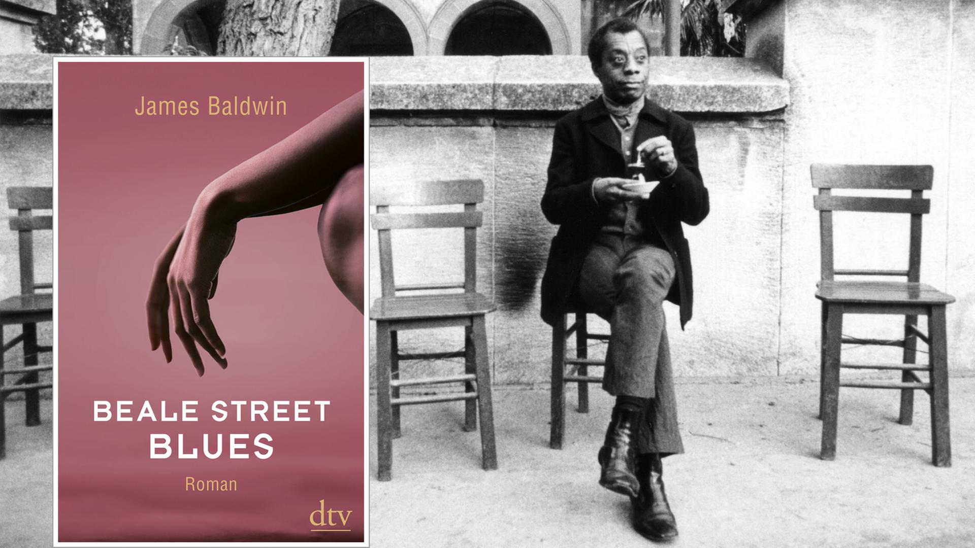 Cover von "Beale Street Blues" vor einem Bild des Autors. Cover von "Beale Street Blues" vor einem Bild des Autors.