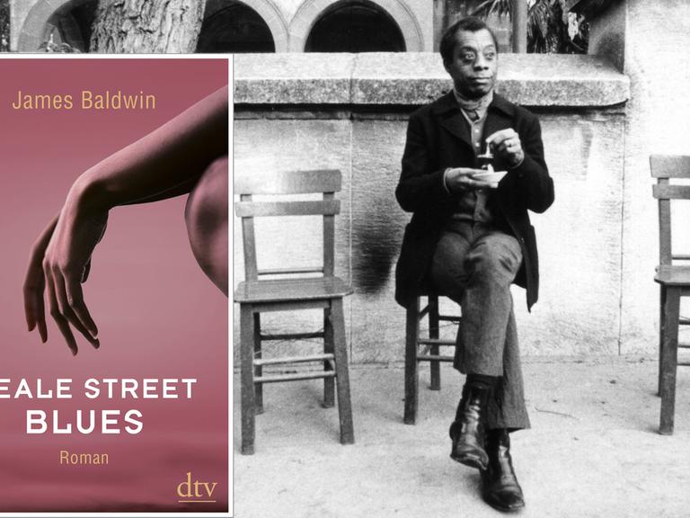 Cover von "Beale Street Blues" vor einem Bild des Autors.