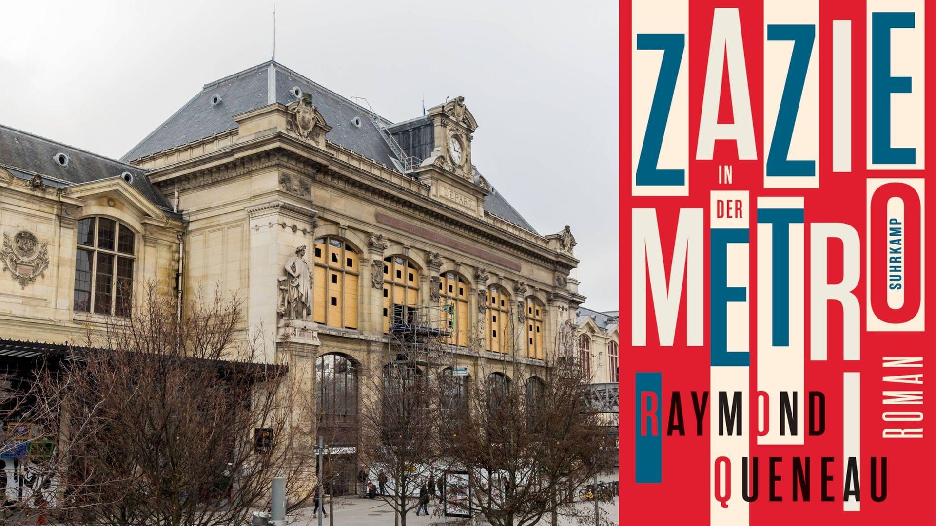 Buchcover: Raymond Queneau: „Zazie in der Metro“, Foto: Gare d'Austerlitz
