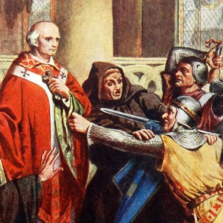 Eine künstlerische Darstellung der Ermordung des Thomas Becket