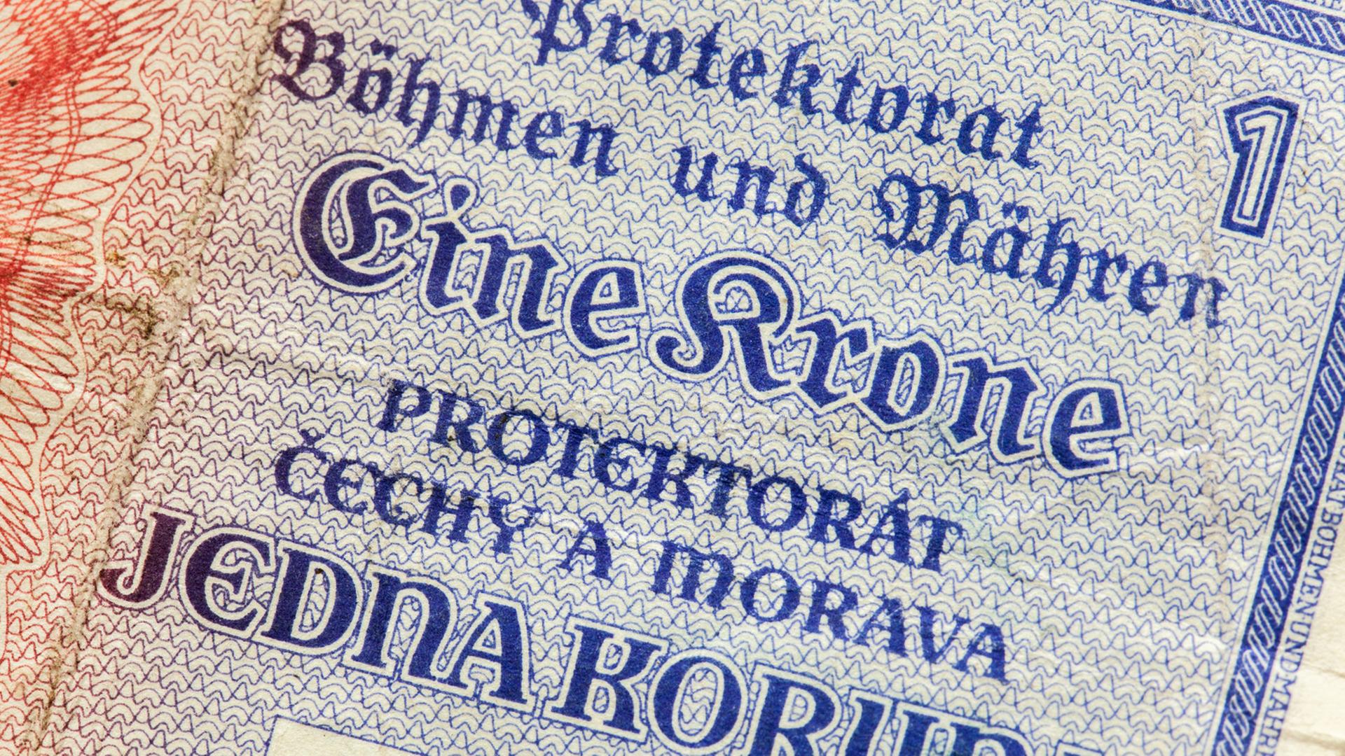 Während der Besatzung gaben die Nazis im "Protektorat Böhmen und Mähren" eine eigene Währung heraus.