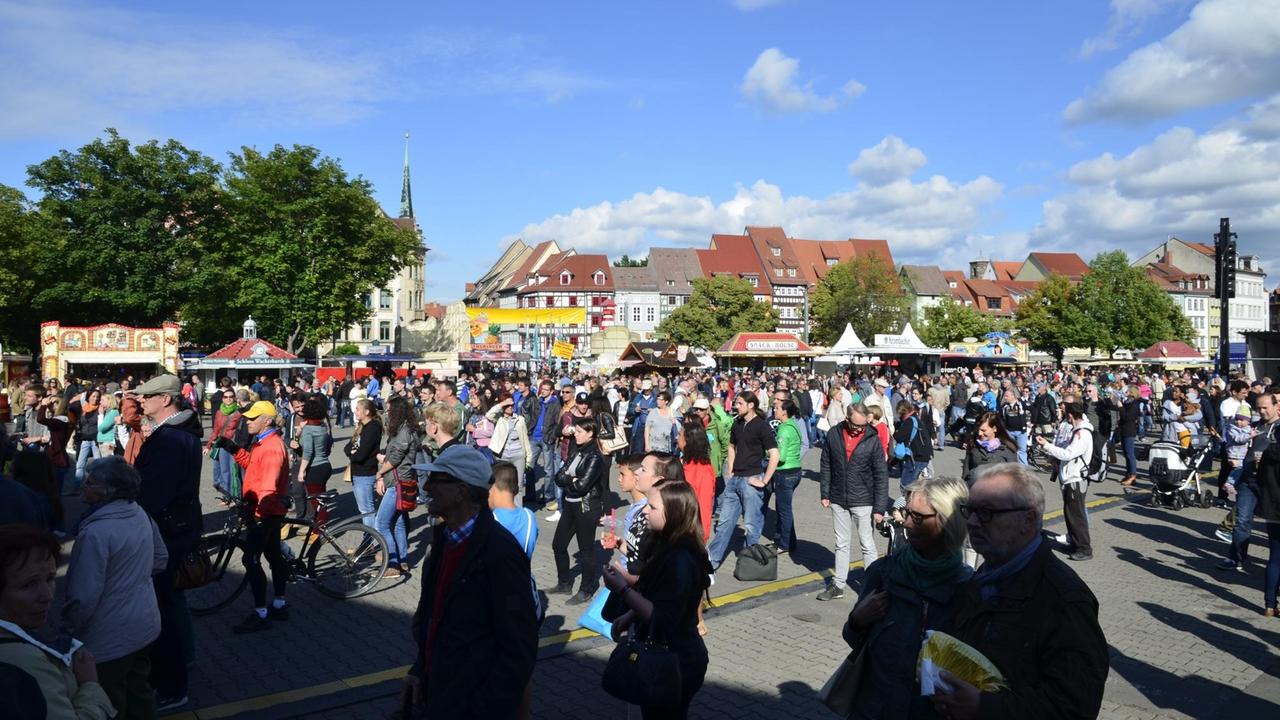 Das 40. Krämerbrückenfest in Erfurt.