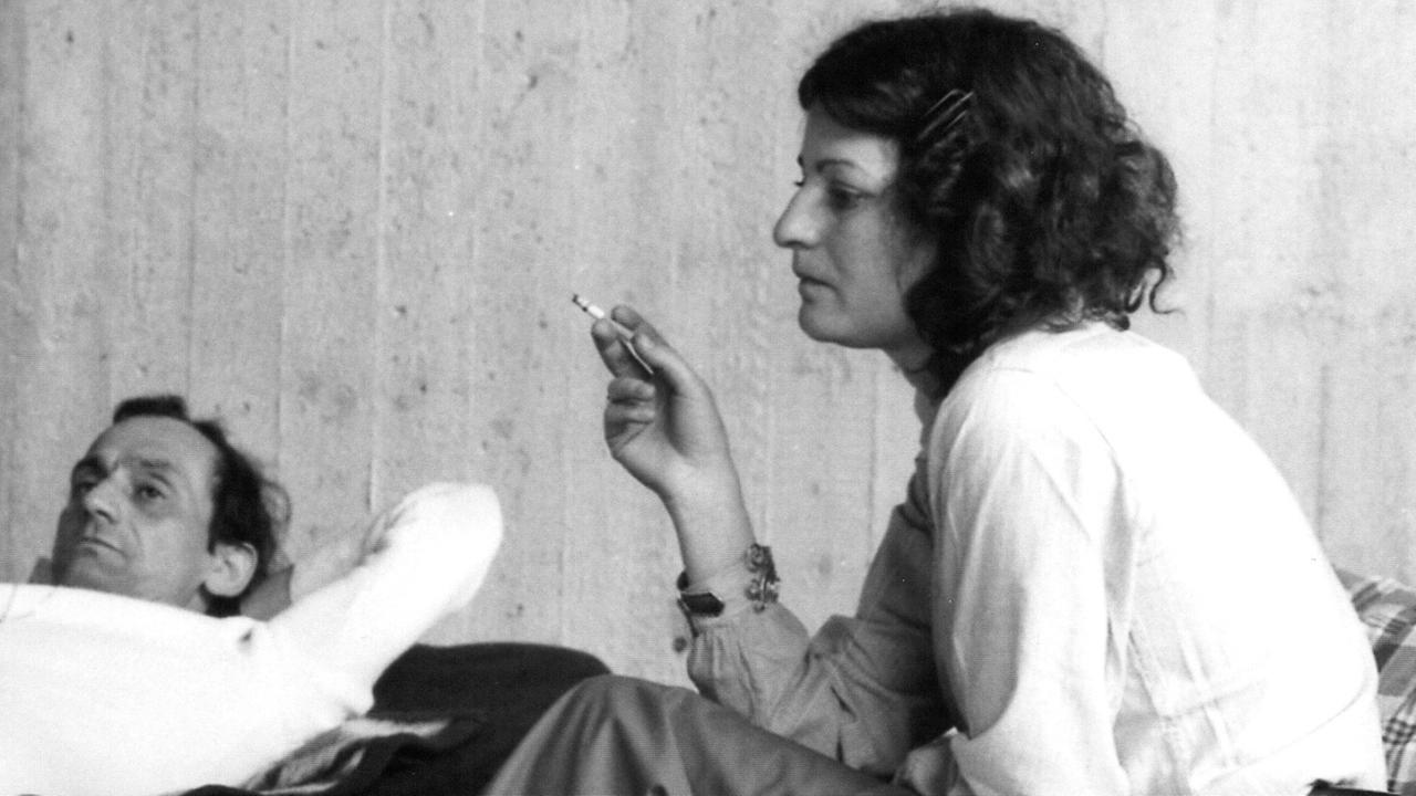Uta Horstmann mit Ranco Brantner beim Hungerstreik im ehemaligen Konzentrationslager Dachau, Ostern 1980 Uta Horstmann mit Ranco Brantner beim Hungerstreik im ehemaligen Konzentrationslager Dachau, Ostern 1980