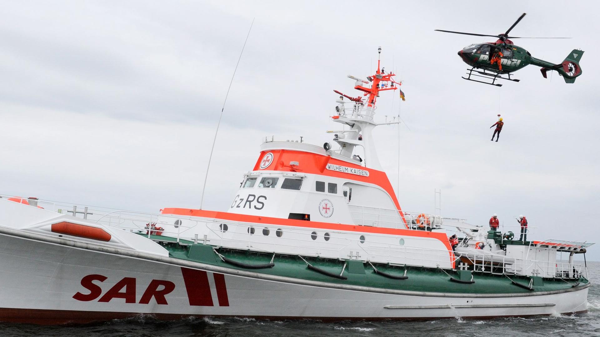 Rettungsübung auf der Ostsee Rettungsübung auf der Ostsee