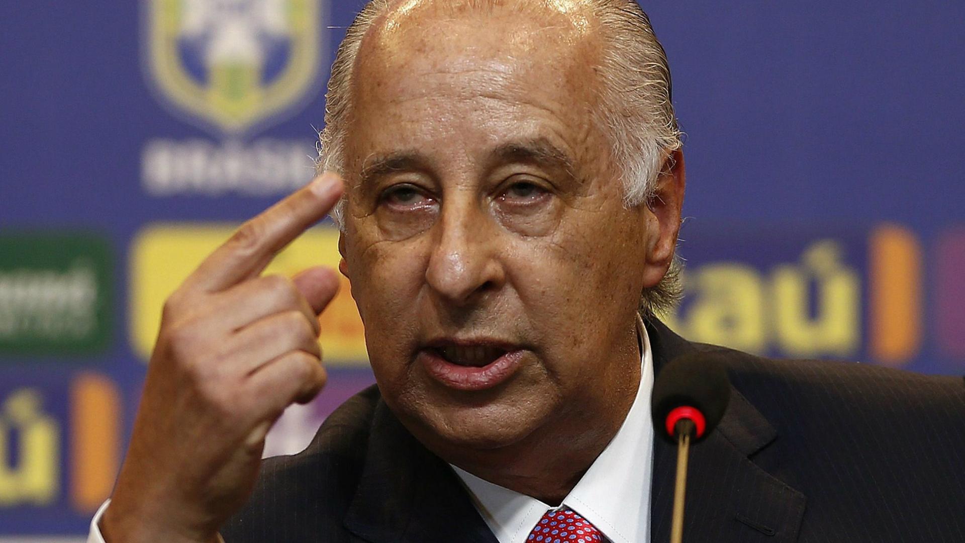 Der Präsident des brasilianischen Fußballverbandes, Marco Polo Del Nero.  