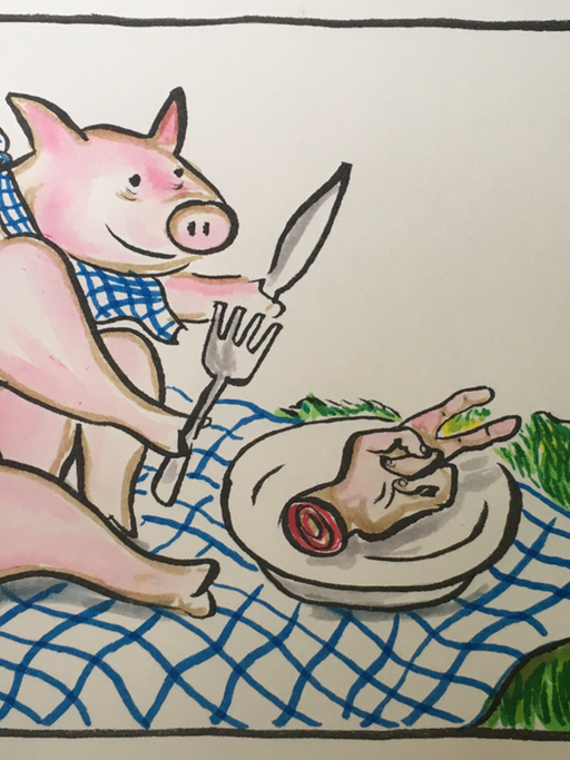 "Das Schwein", Illustration von Nora Haakh