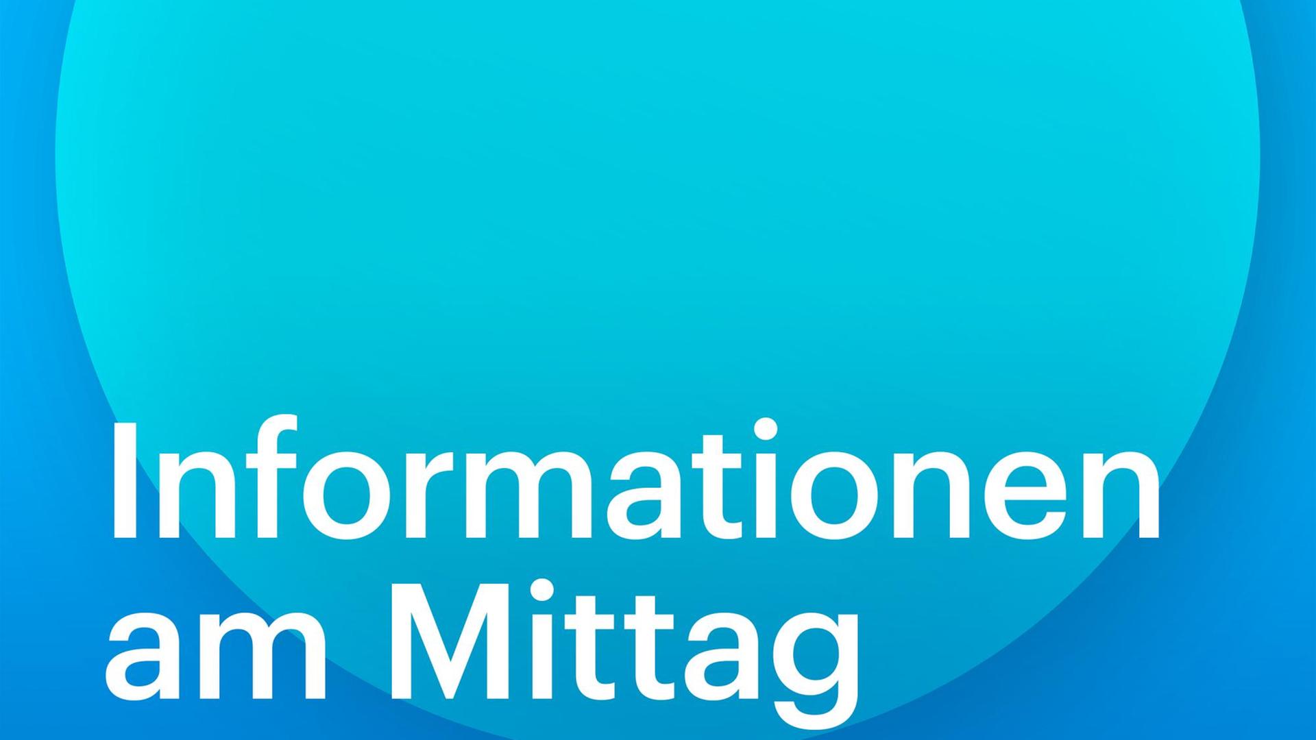Das Logo der Informationen am Mittag. Das Bild zeigt eine helle, stilisierte Sonne auf blauem Grund. In der unteren linken Bildecke ist zu lesen: Informationen am Mittag.