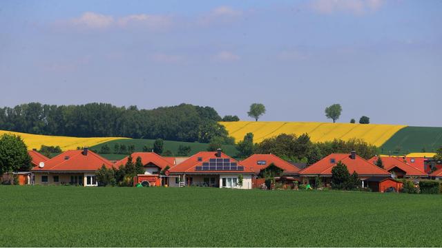 Wohnhäuser in Gersdorf (Sachsen-Anhalt), aufgenommen am 17.05.2013.